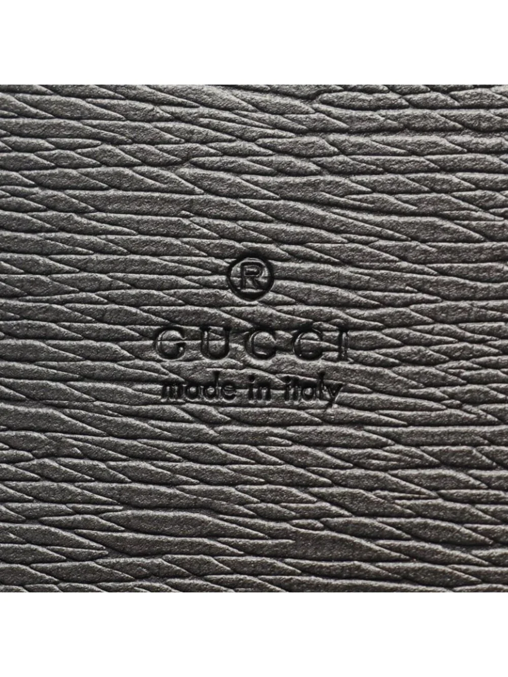 Gucci Card Slot Script Black Leather